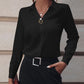 Fashionable Elegant Business Style Long Sleeve Shirt With Pearl Button