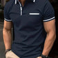 Summer Polo Shirt Button Pocket Men's Sports Polo Shirt